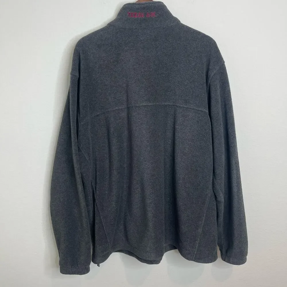 Columbia Texas A&M Aggies Full Zip Fleece Jacket Gray 2XL NCAA
